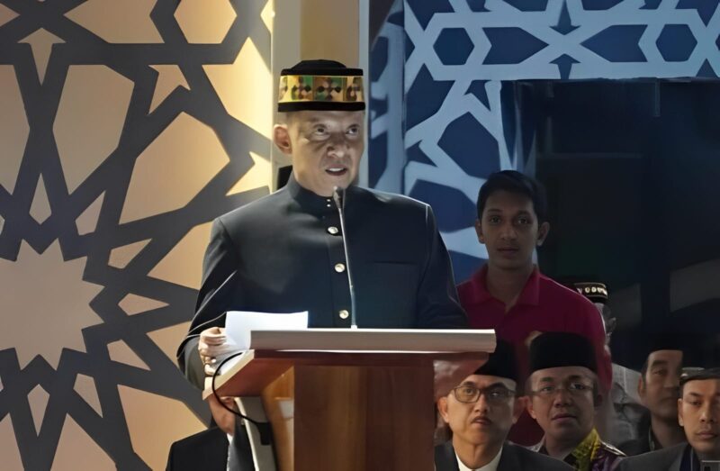 Pj Gubernur Aceh Ahmad Marzuki saat membuka MTQ Aceh 36 di Simeulue